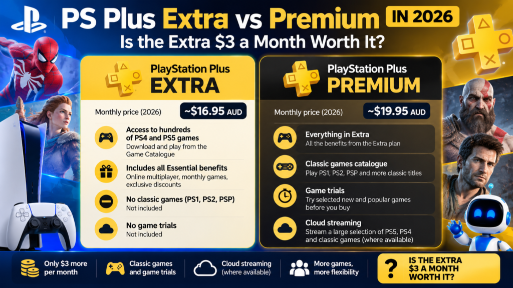 PS Plus Extra vs Premium in 2026