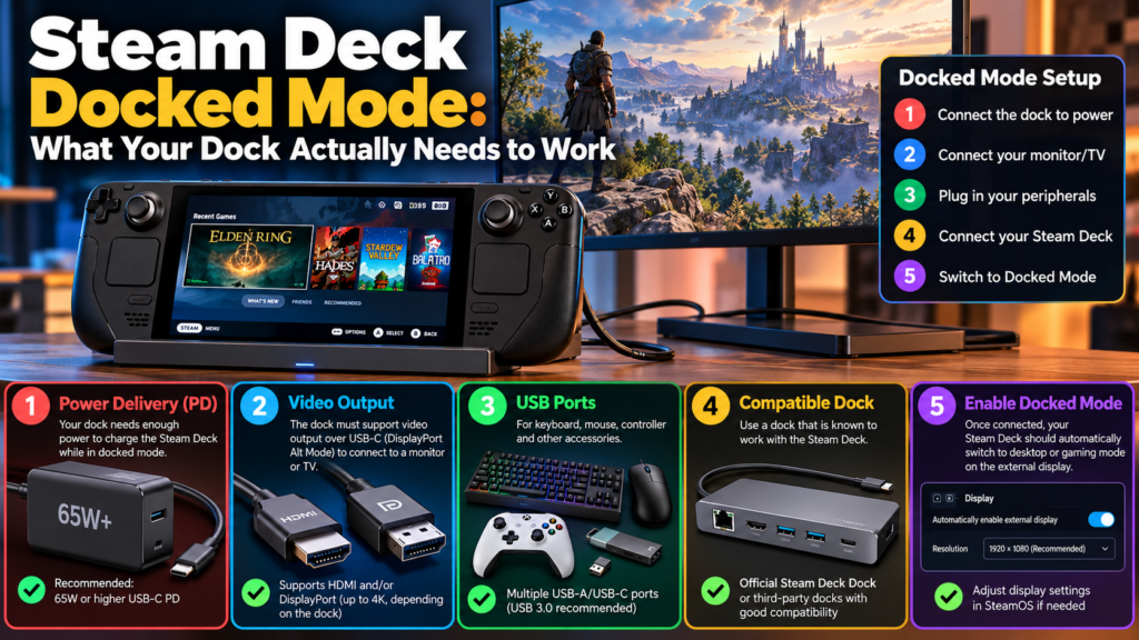 Steam Deck Docked Mode What Your Dock